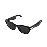 Flows - Polarisierte Bluetooth Audio Sonnenbrille Sound mit offenen Ohrlautsprechern, Lange Akkulaufzeit, UVA & UVB Schutz, Herren & Damen Smart Brille - Bruno Style (Matt Schwarz)