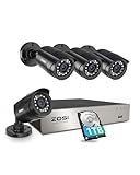 ZOSI 3K Lite Security Camera System with AI Human Vehicle Detection,H.265+ 8CH HD TVI Video DVR Recorder with 4X HD 1920TVL 1080P Indoor Outdoor Weatherproof CCTV Cameras,Remote Access,1TB Hard Drive