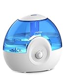 raydrop Cool Mist - Humidificador ultrasónico 2,2 l, silencioso, 28 dB, fácil de limpiar, apagado automático, 30 horas de trabajo, luz nocturna (azul)