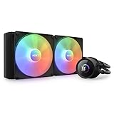 NZXT Kraken 280 RGB - RL-KR280-B1 - 280mm AIO CPU Liquid Cooler - Customizable 1.54' Square LCD Display for Images, Performance Metrics - High-Performance Pump - 2 x F140 RGB Core Fans - Black