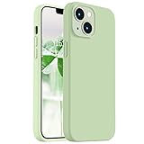 Vooii Funda compatible con iPhone 14, [silicona líquida de tacto sedoso de alta calidad] [forro de microfibra suave antiarañazos], funda protectora ultra delgada a prueba de golpes para iPhone 14 - Matcha