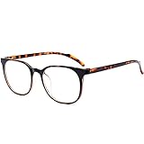 ANRRI Gafas de bloqueo de luz azul alivian el dolor de cabeza Protección UV Marco de tortuga Gafas para juegos de computadora, hombres y mujeres
