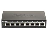 D-Link 8-Port Gigabit Smart Managed Switch | 8 GbE Ports | L2 | VLANs | Cable Diagnostics | Web Managed | Desktop| Fanless | NDAA Compliant | Lifetime Warranty (DGS-1100-08V2)