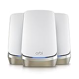 Netgear Orbi Sistema de Malla WiFi 6E de Cuatro Bandas (RBKE963) – Enrutador con 2 Extensores de satélite | Cobertura de hasta 9.000 pies Cuadrados, 200 Dispositivos | AXE11000 (hasta 10.8 Gbps)