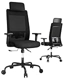 Ergonomic Computer Desk Chairs - Mesh Home Office Desk Chairs with Lumbar Support & 3D Adjustable Armrests (High Back)