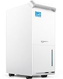 4,500 Sq.Ft Most Efficient Energy Star 2024 Dehumidifier,Vellgoo 52 Pint/Day Dehumidifier for Basement with Drain Hose, Smart Humidity Control, for Home, Bedroom, Bathroom, Garage