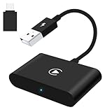CPCGER Wireless Carplay Adapter Apple Carplay Wireless Adapter Convert Wired to Wireless CarPlay Dongle for Wireless Control Plug & Play Fit for Cars from 2015 & iPhone