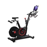 Echelon Smart Connect Vélo de fitness, abonnement Echelon gratuit de 30 jours, rangement facile, petits espaces, siège rembourré, design solide, HIIT, meilleurs instructeurs, 32 niveaux de résistance,