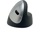 Goldtouch KOV-GSV-RMW - Ratón (mano derecha, Óptico, RF inalámbrico, 1600 DPI, Negro, Plata)