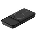 Belkin batería externa inalámbrica magnética 10K (con MagSafe para la serie iPhone 16, 15, 14, 13, carga inalámbrica de 7,5 W y puerto USB-C PD de entrada/salida de 18 W, cable USB-C a USB-C incluido)