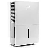 Midea 50 Pint SMART Dehumidifier With Pump - For Rooms up to 4,500 Sq. Ft. - Ideal For Basements, Large & Medium Sized Rooms, Energy Star Certified (White)