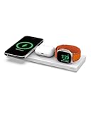 Belkin MagSafe 3-in-1 Wireless Charging Pad - Fast Wireless Charging for Apple Watch, iPhone 15, iPhone 14, iPhone 13, & iPhone 12 Series, & AirPods - Charging Station for Multiple Devices - White