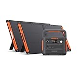 Jackery Solar Generator 1000, 1002Wh Capacity with 2xSolarSaga 100W Solar Panels, 3x1000W AC Outlets, Portable Power Station Ideal for Home Backup, Emergency, RV Outdoor Camping Black, Orange