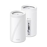 TP-Link Tri-Band WiFi 7 BE22000 Whole Home Mesh System (Deco BE85) - 12-Stream 22 Gbps, 2x 10G + 2x 2.5G Ports Wired Backhaul, 8x High-Gain Antennas, VPN, AI-Roaming, 4x4 MU-MIMO, HomeShield(2-Pack)