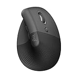 Logitech - Ratón ergonómico Vertical, inalámbrico, Bluetooth o Receptor USB Logi Bolt, clics silenciosos, 4 Botones, Compatible con Windows/MacOS/iPadOS, Ordenador portátil, PC - Grafito