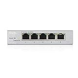 Zyxel 5-Port Gigabit Ethernet Web Managed Switch | VLAN Support | Sturdy Metal Case | Desktop or Wall-Mount | Fanless |Limited Lifetime Warranty | QoS | Ethernet Splitter | GS1200-5