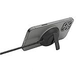 Belkin tragbares drahtloses Ladepad mit MagSafe (schnelles Laden mit bis zu 15 W, mit iPhone 13, 13 Pro, 13 Pro Max und 13 mini kompatibler Ständer, Netzteil nicht enthalten) – Schwarz