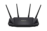 ASUS RT-AX3000 Ultra-Fast Dual Band Gigabit Wireless Router - Next Gen WiFi 6, Adaptive QoS, and AiProtection by Trend Micro | 1x WAN, 4x 1G LAN, 1x USB 3.0 - AiMesh Compatible