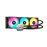 Corsair iCUE H150i Elite CAPELLIX XT Desktop Liquid CPU Cooler - Three AF120 RGB Elite Fans - 360mm Radiator - Intel® LGA 1700, 1200, 115X, 2066, AMD® AM5, AM4 - Included iCUE Commander CORE - Black