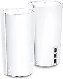 TP-Link Deco Mesh WiFi AXE11000 Tri-Band WiFi 6E Mesh Network System(Deco XE200) - Replaces Wireless Internet Router and Extender, 10Gbps Ethernet Port, Compatible with Alexa, 2-Pack, White