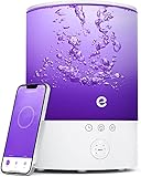 Humidificador Silencioso a Bebé, Esemoil 2,5L Top-Fill, 24H Ultrasónico de Vapor Frío Difusor, 28dB, para Hogar, Temporizador, luz de 8 Color, APP y Control de Alexa, 360°Spray