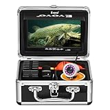 Eyoyo Cámara de Pesca Submarina Video Fish Finder 7 pulgadas LCD Monitor HD 1000TVL Cámara 12 piezas IR LED DVR + 8 GB con cable de 30 m para Ice Lake Boat Pesca