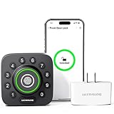 ULTRALOQ U-Bolt Pro Smart Lock with WiFi Bridge, 7-in-1 Fingerprint Keyless Entry Door Lock, App Remote Control, Backlit Keypad, Auto Unlock, Front Door Smart Deadbolt, IP65 Waterproof, 1Year Battery