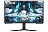 SAMSUNG 28' Odyssey G70A Gaming Monitor, 4K UHD LED Display, HDR 400, 144Hz, 1ms Response, G-Sync and FreeSync Premium Support, Front Light Panels, LS28AG700NNXZA, Black