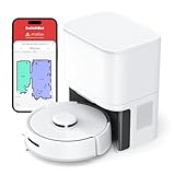 SwitchBot Mini Robot Vacuum K10+, Self-Emptying Base for 70 Days of Cleaning, LiDAR Navigation, Robot Vacuum and Mop Combo with Custom Cleaning, 48dB Ultra Quiet, 150Mins Max, Compatible with Alexa