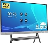 HKMLC Smart Board, Essential 55 Inch All-in-One Interactive Whiteboard with 4K UHD Touch Screen Flat Panel, Digital Electronic Whiteboard for Classroom and Business (Wall Mount Included)