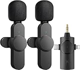 AIKELA Wireless Lavalier Lapel Microphone for iPhone, iPad, Android, Camera, Plug-Play, 7H Long Working Time for Interview Video Podcast Vlog YouTube