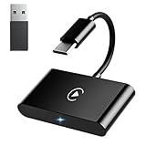 Wireless CarPlay - Wired CarPlay Convert Cars Wireless CarPlay，Wireless CarPlay Adapter，Apple CarPlay Wireless Adapter，Wireless Fast and Easy Use Fit for Cars from 2016&iPhone iOS 10+(Black)