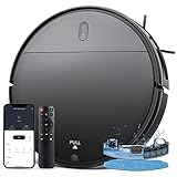 XIEBro Robot Vacuum and Mop Combo, 2 in 1 Mopping Robotic Vacuum Cleaner with 2000Pa Max Suction, WiFi/App/Alexa, Schedule Settings, Self-Charging, Slim, Tangle-Free, Ideal for Pet Hair and Carpet