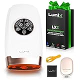 Lunix Masseur électrique sans fil 6 niveaux de pression pour arthrite, soulagement de la douleur, du canal carpien et des engourdissements des doigts, machine de massage Shiatsu avec compression et chaleur