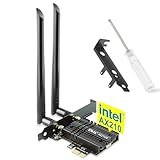 Ubit WiFi Card 6E 5400Mbps for Intel (6GHz&5Ghz&2.4GHz) PCIe WiFi Card, BT 5.2, PCIe Network Card with OFDMA,Ultra-Low Latency, Supports Windows 10/11 (64bit)