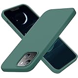 Cordking Designed for iPhone 13 Case, Designed for iPhone 14 Case, Silicone Ultra Slim Shockproof Protective Phone Case with [Soft Anti-Scratch Microfiber Lining], 6.1 Inch, Midnight Green