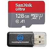 Sandisk Micro SDXC Ultra MicroSD TF Flash Memory Card 128GB 128G Class 10 works with Go Pro Hero 4 Hero Session Gopro 4 w/ Everything But Stromboli Memory Card Reader…