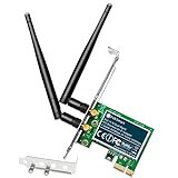 FebSmart Wireless N Dual Band 600Mbps (2.4GHz 300Mbps or 5GHz 300Mbps) PCIE WiFi Adapter for Windows 11, 10, 8.x, 7, XP (32/64bit) and Windows Server Desktop PCs, 2X2 MIMO PCIE WiFi Card (FS-N600)