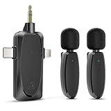 macvor Wireless Lavalier Microphones for iPhone, Android, Laptop | Noise-Reducing Mini Mics for Video Recording, Live Streaming, Interviews | Ideal for Vlogs, YouTube, TikTok