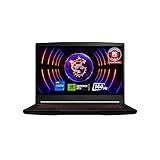 MSI Thin GF63 15.6' 144Hz Gaming Laptop: 12th Gen Intel Core i7, NVIDIA GeForce RTX 4050, 16GB DDR4, 512GB NVMe SSD, Type-C, Cooler Boost 5, Win11 Home: Black 12VE-066US