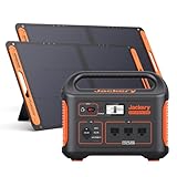 Jackery Solar Generator 1000, 1002Wh Capacity with 2xSolarSaga 100W Solar Panels, 3x1000W AC Outlets, Portable Power Station Ideal for Home Backup, Emergency, RV Outdoor Camping Black, Orange