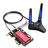 WAVLINK 2024 New AX5400M WiFi 6E PCIe Network Card, Tri-Band AX210 Wireless Adapter with Bluetooth 5.3, MU-MIMO, WPA3, OFDMA, Low-Profile Bracket, Heat Sink, for Windows 11/10 PC