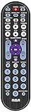 RCA RCRBB05BHE 5-Device Universal Remote Control, Streaming control for Roku, Apple TV, and other streaming boxes, Soundbar compatible, Long range IR, Big button simplicity, Backlit keypad