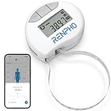 Smart Körperumfangmaßband, RENPHO Bluetooth Maßband zum Messen der Körperumfänge von Bizeps, Brust, Hüfte, Waden, Oberschenkel und Hals, Fitnessmaßband in CM Oder Zoll