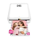 KODAK Step Impresora de fotos instantánea para smartphone - Mini portátil inalámbrica en color - Fotos adhesivas Zink 2x3” - Bluetooth compatible con iOS y Android - App de edición divertida - Blanco