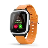 JrTrack Cosmo 2 Kid’s Smartwatch | 4G Phone Calling & Text Messaging | GPS Tracker Watch for Kids | Pre-Installed SIM Card & Flexible Cosmo Data Plans | Children’s Phone Alternative (Orange)