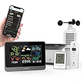 La Crosse Technology 328-10618-INT Centre météo professionnel WiFi sans fil, noir
