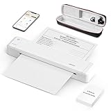 HPRT - Impresora portátil inalámbrica Bluetooth MT866 impresora térmica sin tinta compatible con iPhone Android, MacBook Windows Laptops (versión actualizada)