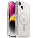 Otterbox Symmetry Series+ Funda antimicrobiana Transparente con MagSafe para iPhone 14 y iPhone 13, Transparente