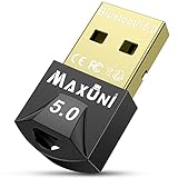 Maxuni USB Bluetooth Adapter for PC 5.0, Bluetooth Dongle 5.0 Adapter,for Laptop Keyboard Mouse Headsets Speakers, Long Range Bluetooth Supports Windows 11/10/8.1(Plug and Play)